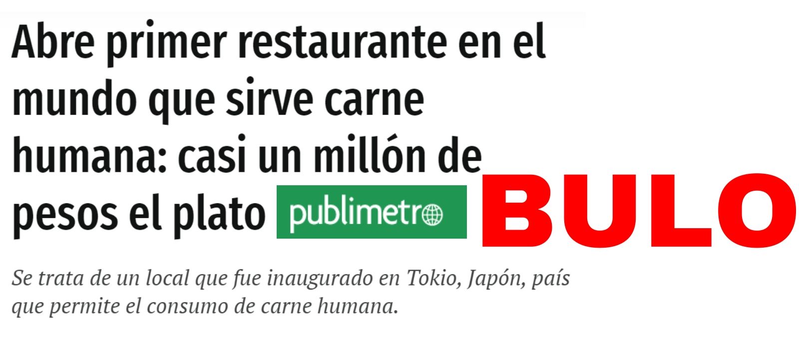 Resultado de imagen de No, no hay ningún restaurante en Japón que sirva carne humana y hacerlo no es legal