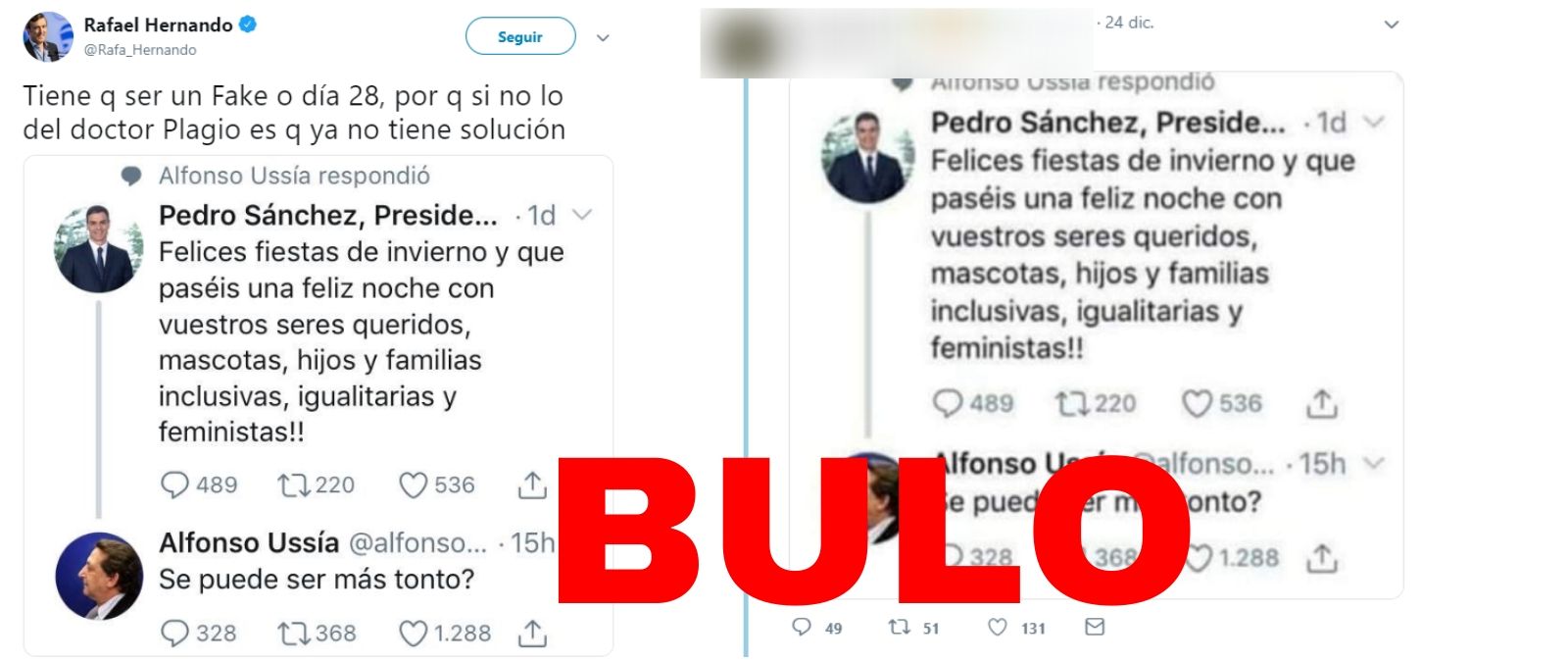No, Pedro Sánchez no ha deseado "Felices fiestas de invierno": es un tuit de una cuenta parodia