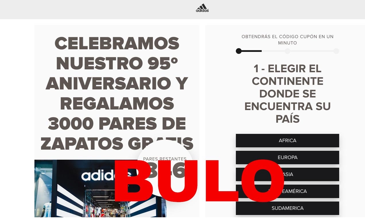 muestra más salchicha Cuidado, Adidas no está regalando "3000 pares de zapatos gratis" por su 95º  aniversario - Maldita.es