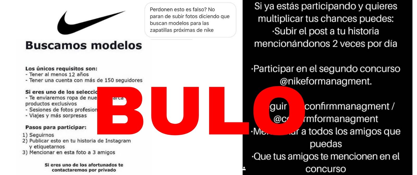 No, Nike no está buscando modelos en Instagram con la cuenta @nikemanagment · Maldita.es - Periodismo para que te la cuelen