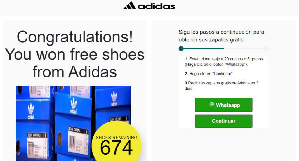 No, Adidas regala 5300 zapatos y 2700 camisetas para celebrar su centenario · - Periodismo para que te la cuelen