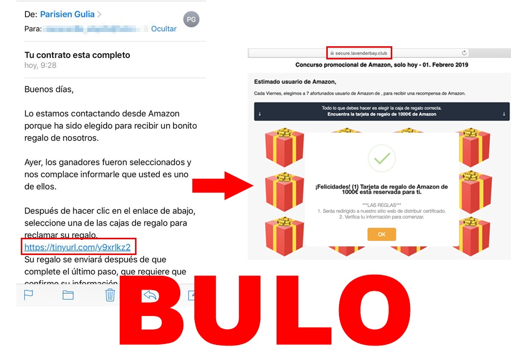 Cuidado! Se hacen pasar Amazon para timarte: correos, SMS y regalos falsos Maldita.es - Periodismo para que no te la cuelen