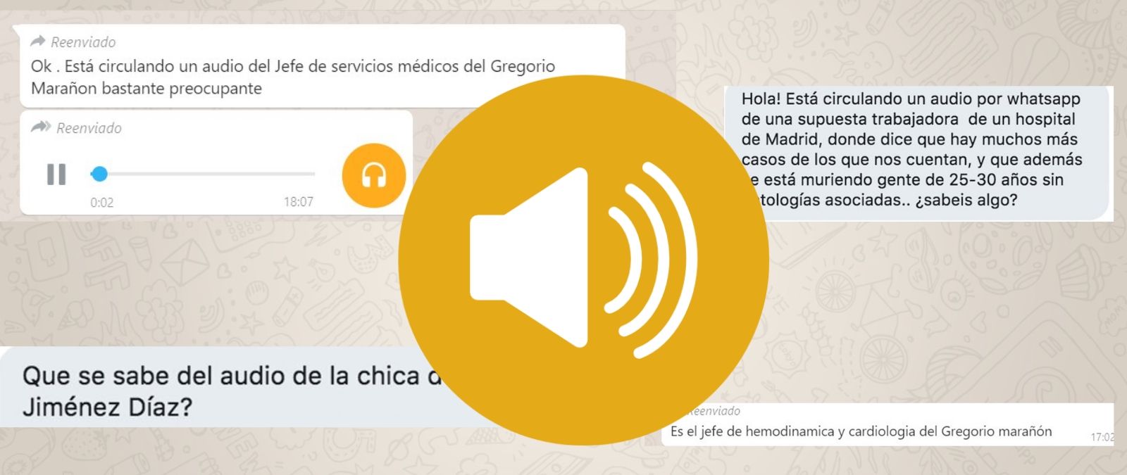 Cinco audios sobre el coronavirus que no debes reenviar para no crear miedo  y confusión: Hola Mónica, Jefe de Cardiología del Gregorio Marañón, Laila  Ahmadi... ·  - Periodismo para que no