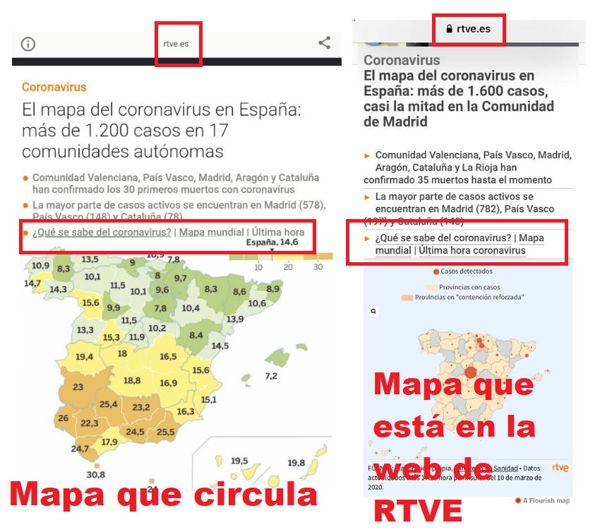 vocaal Keizer Mier No, no hay pruebas de que RTVE haya publicado "un mapa ilustrando los casos  de coronavirus en España cuando en realidad se trata de un mapa del tamaño  medio de pene por