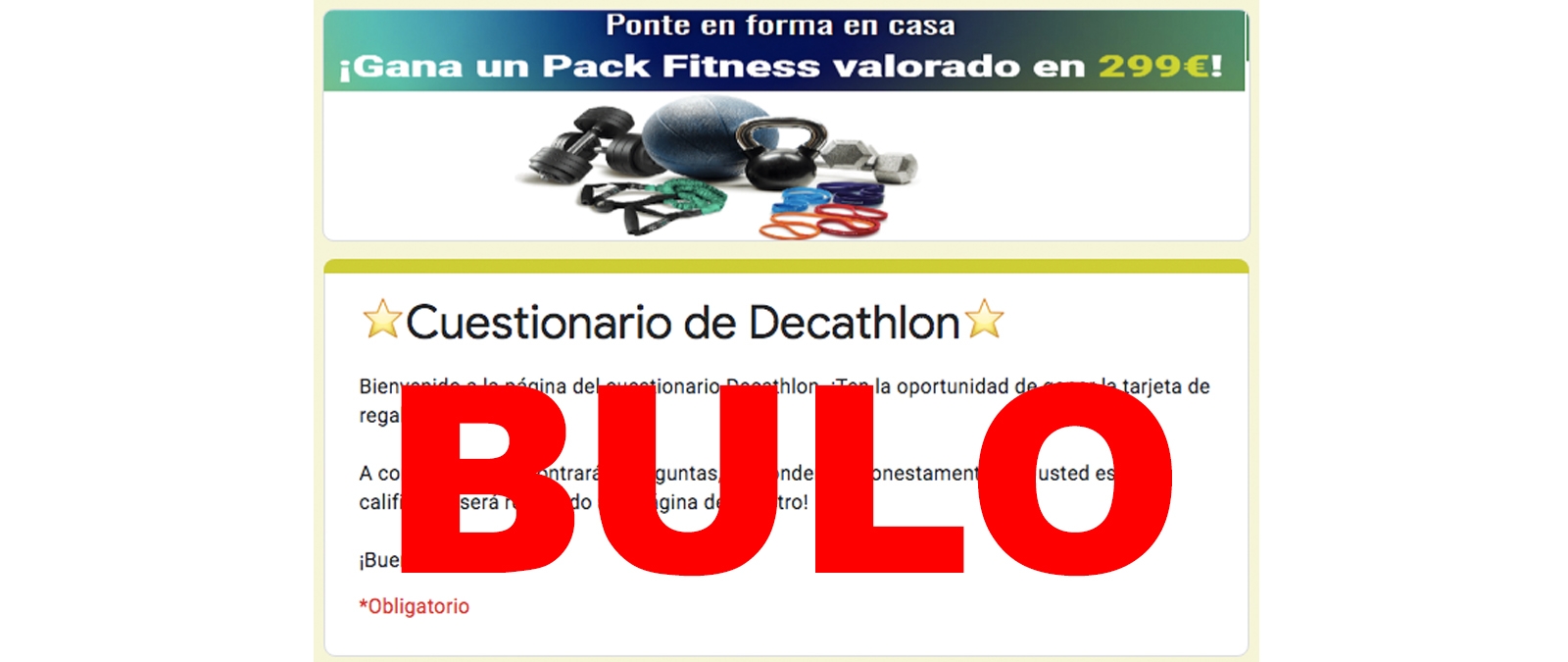 No, este cuestionario para una tarjeta regalo y un 'pack fitness' no es de Decathlon: es phishing · Maldita.es - Periodismo para que no te la cuelen