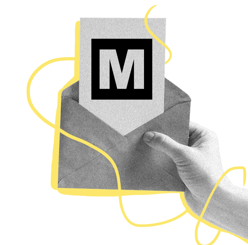 Sobre abierto del que asoma una carta con la M de Maldita.es