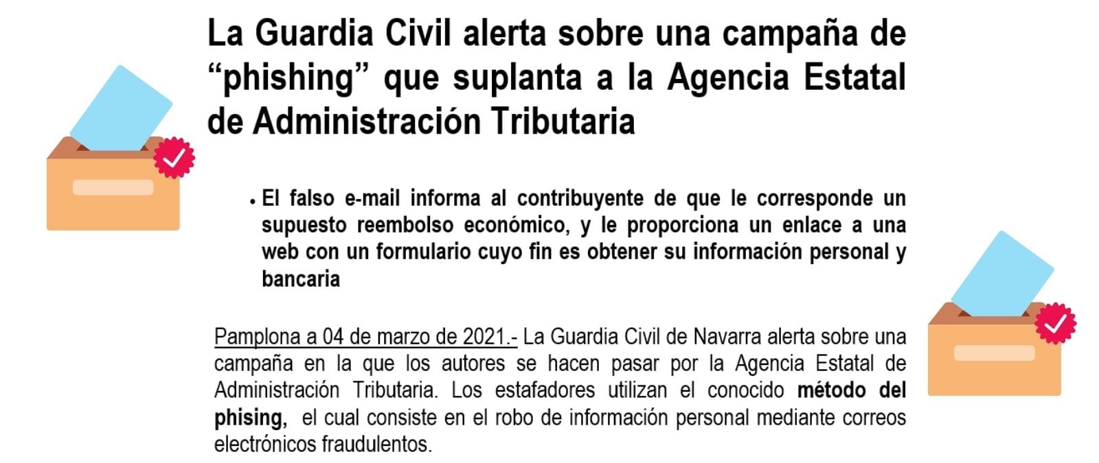 Cuidado con el correo o SMS que se hace pasar por la Agencia Tributaria ...