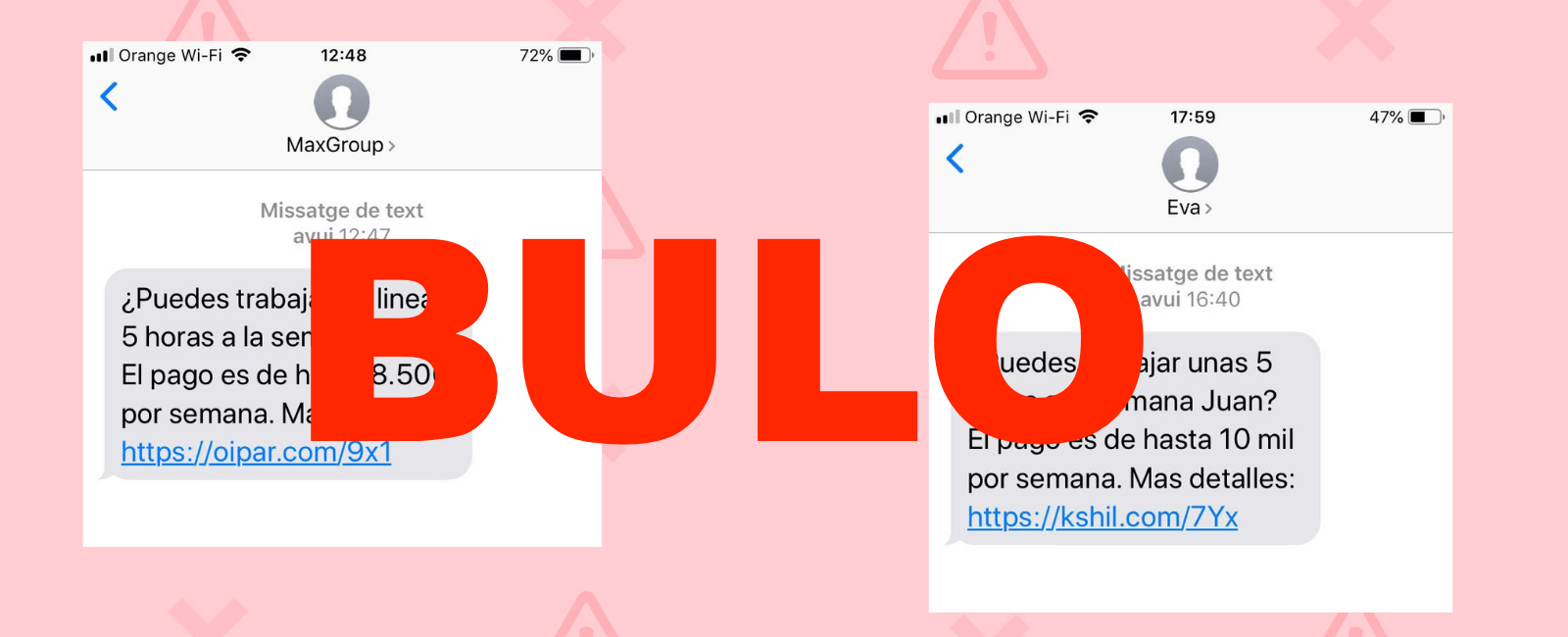 Cuidado con el timo de las falsas inversiones en bitcoin que llega por SMS  y dice que ganarás miles de euros trabajando cinco horas a la semana ·  Maldita.es