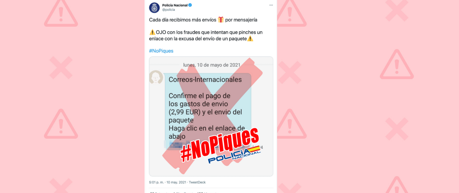 Cuidado si te llega un SMS de “Correos- Internacionales” en el que te ...