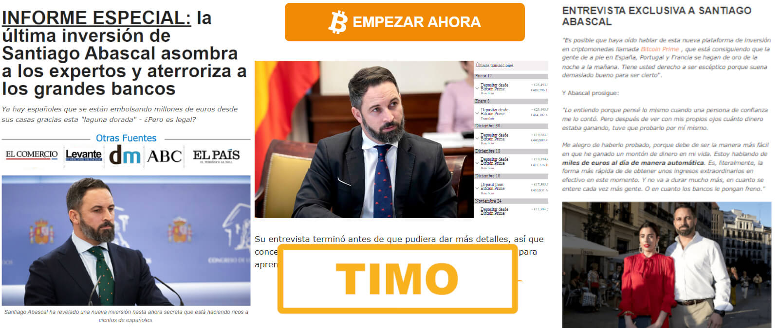 No, Santiago Abascal no ha anunciado su 