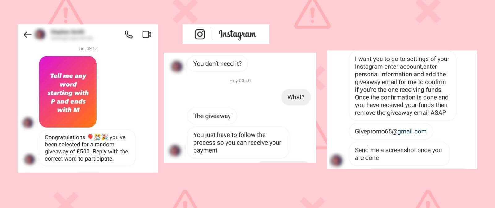 Cuidado si un supuesto conocido te escribe en Instagram pidiendo cambiar tu  cuenta de correo para hacerte un regalo: te pueden hackear la cuenta ·  Maldita.es