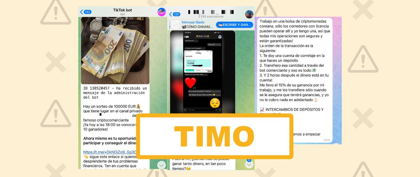 Bots de Telegram con los que supuestamente puedes ganar dinero viendo  TikTok: cómo te redirigen a canales de falsas inversiones en criptomonedas  · Maldita.es
