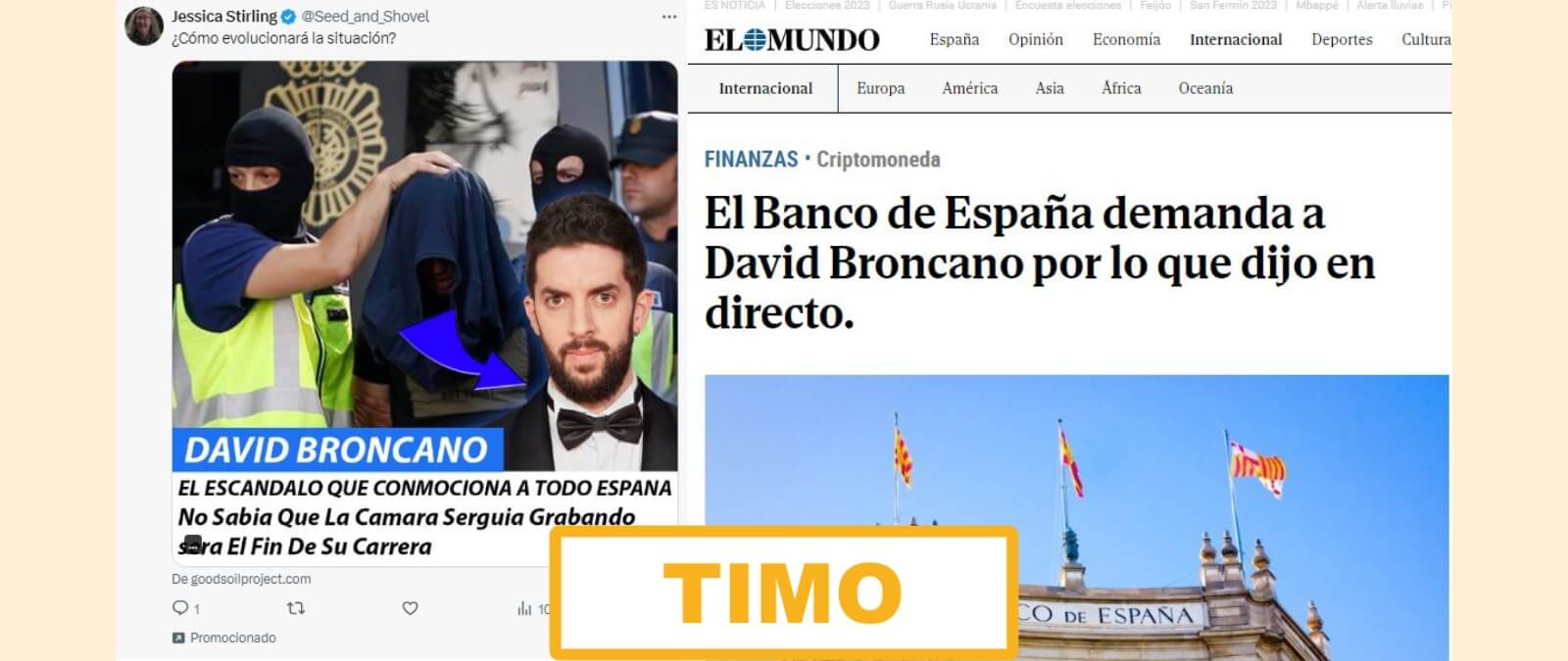 No, el Banco de España no ha demandado a David Broncano por recomendar una  plataforma de inversión en criptomonedas · Maldita.es