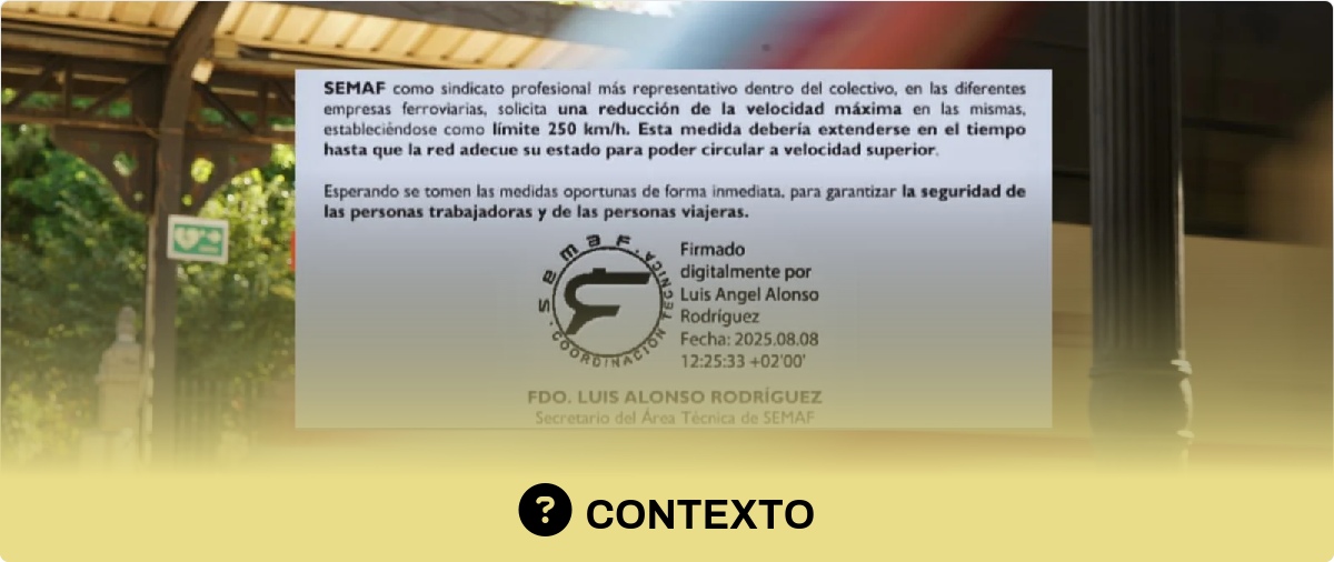 Qué sabemos del comunicado de los maquinistas y el accidente en Adamuz