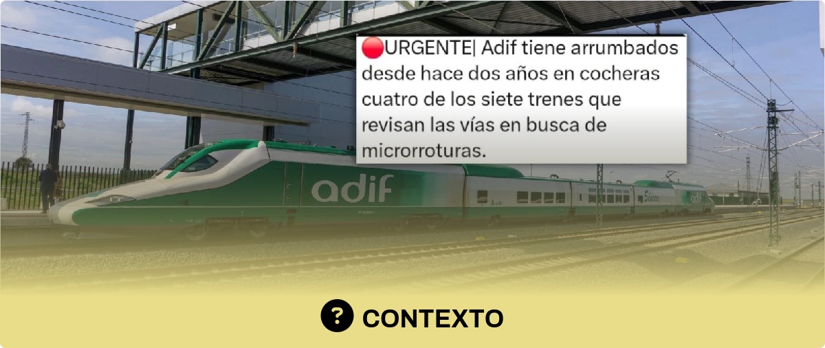 Qué sabemos de los "4 de 7 trenes" auscultadores que supuestamente "Adif tiene abandonados desde hace dos años en las cocheras"