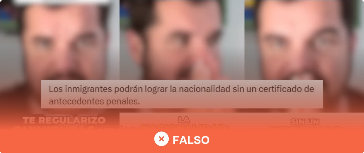 No, las personas migrantes que se acojan a la regularización extraordinaria no pueden lograr la nacionalidad sin un certificado de antecedentes penales