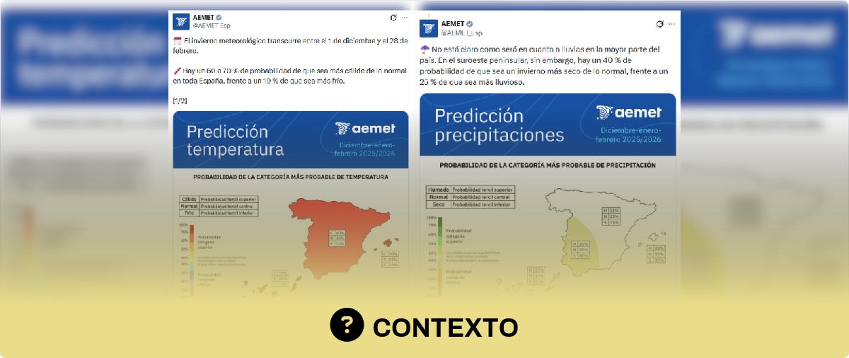 Qué dijo y qué no dijo la AEMET sobre el invierno 2025-2026