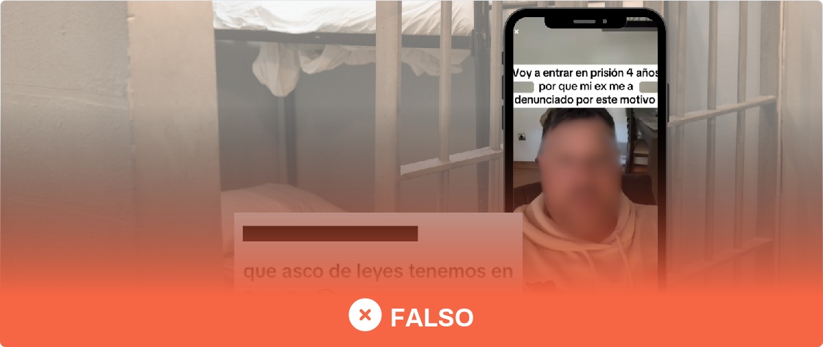 Este vídeo de un hombre supuestamente condenado a cuatro años tras descubrir una infidelidad no es real: tiene su origen en un perfil que inventa historias