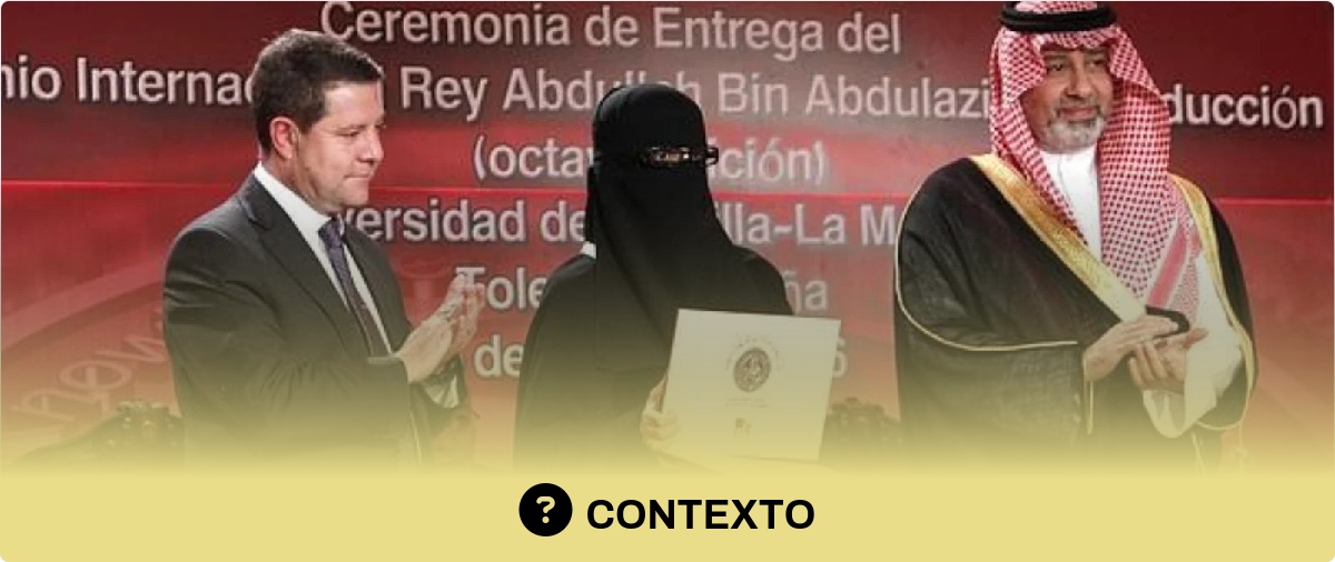 Contexto sobre la foto de García-Page y una mujer con niqab: es real y se tomó en 2016 durante un acto organizado por Arabia Saudí