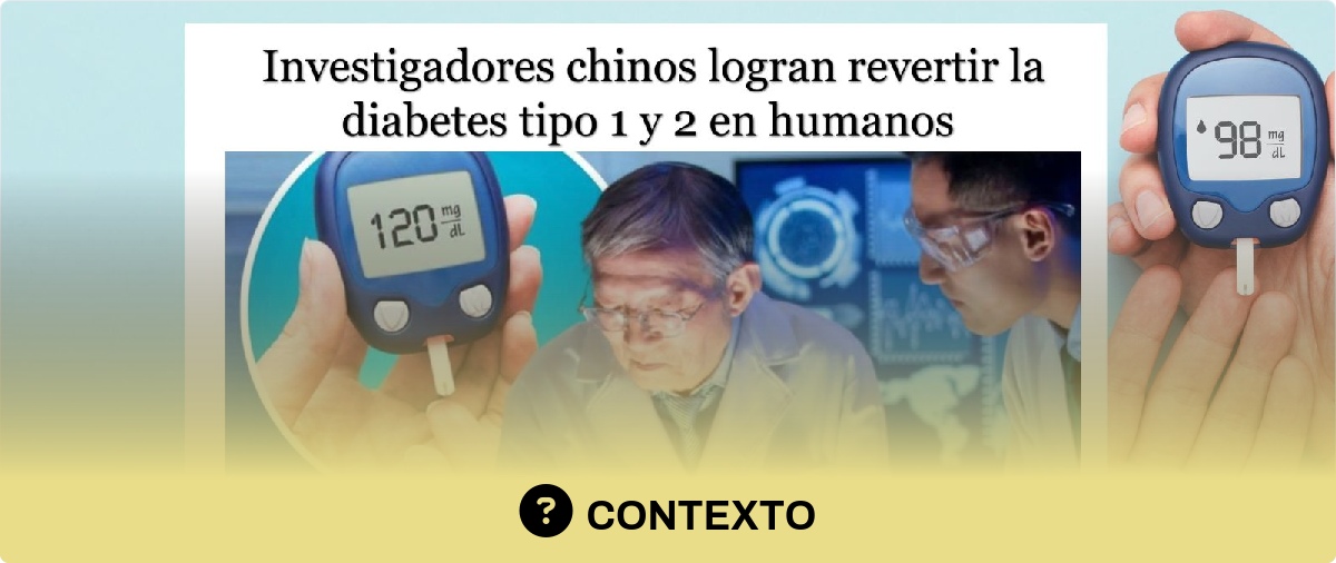 Por qué este estudio no ha logrado "revertir la diabetes en humanos": es la primera fase de un ensayo clínico con una sola paciente y los resultados no pueden extrapolarse