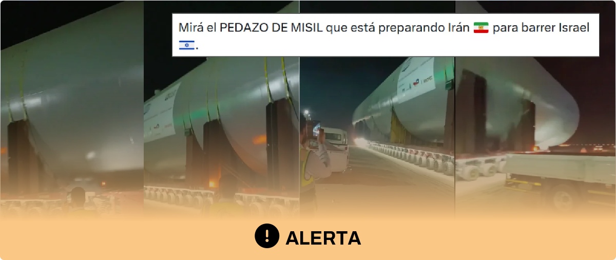 Cuidado con este vídeo que se difunde como si fuera un misil iraní: lo que se ve es un tanque de almacenamiento de petróleo