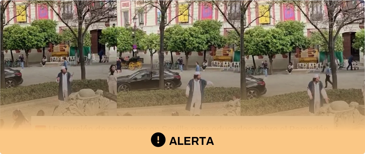 Cuidado con los contenidos que afirman que en este vídeo se está “educando a los niños en el Ramadán”: es una visita guiada teatralizada sobre leyendas de la historia de Sevilla
