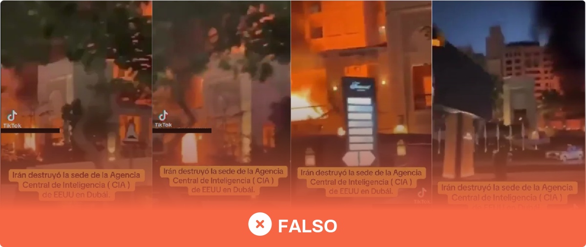 No, este vídeo no muestra un ataque iraní a la sede de la CIA en Dubái: es un incendio reciente tras el impacto de un proyectil en el hotel Fairmont The Palm