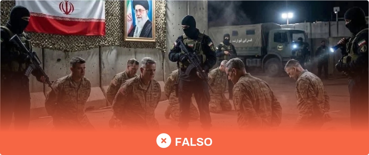 No, esta imagen de soldados estadounidenses detenidos por Irán no es real: está generada con inteligencia artificial