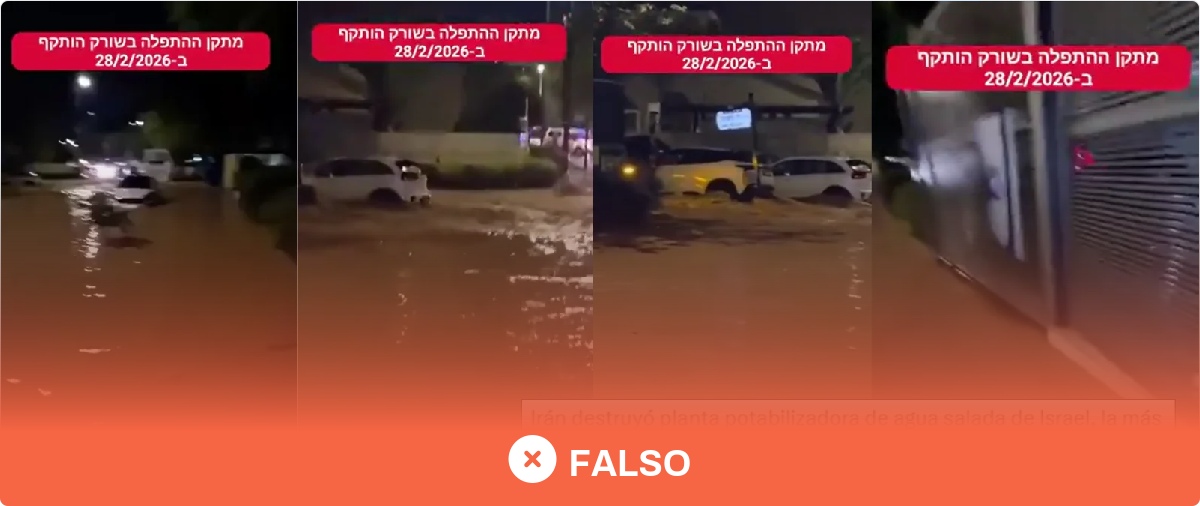 No, este vídeo no muestra un ataque iraní a una desalinizadora de Israel: son imágenes de 2025 tras el paso de la tormenta Byron en Israel