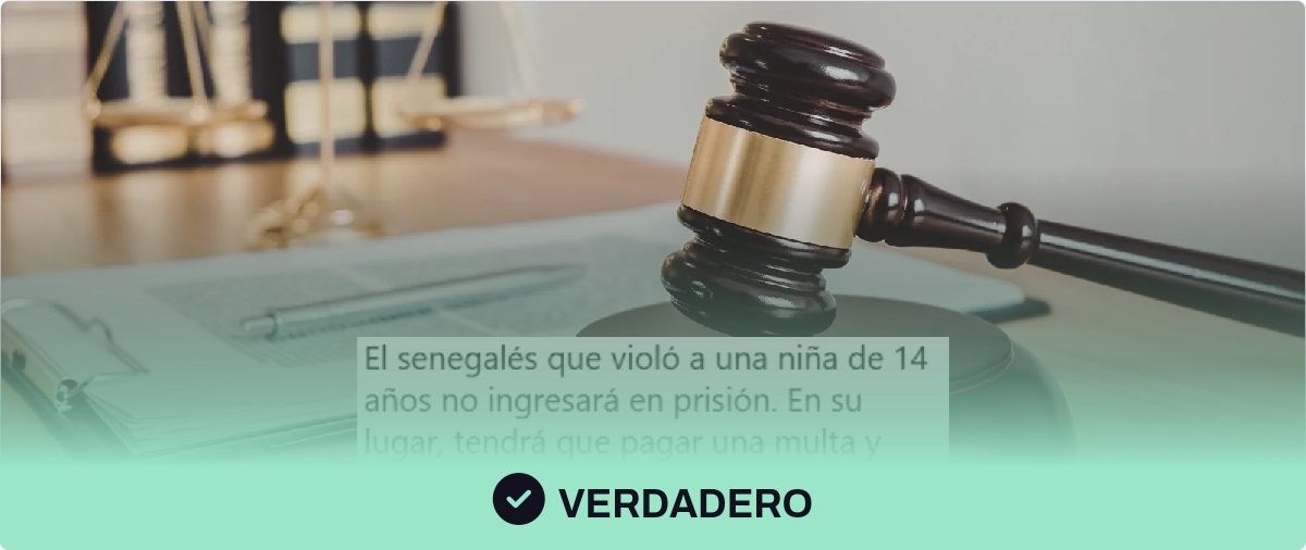 Sí, un hombre senegalés ha sido condenado a trabajos comunitarios y pagar una indemnización por la agresión sexual a una menor: no entrará en prisión si no delinque en tres años