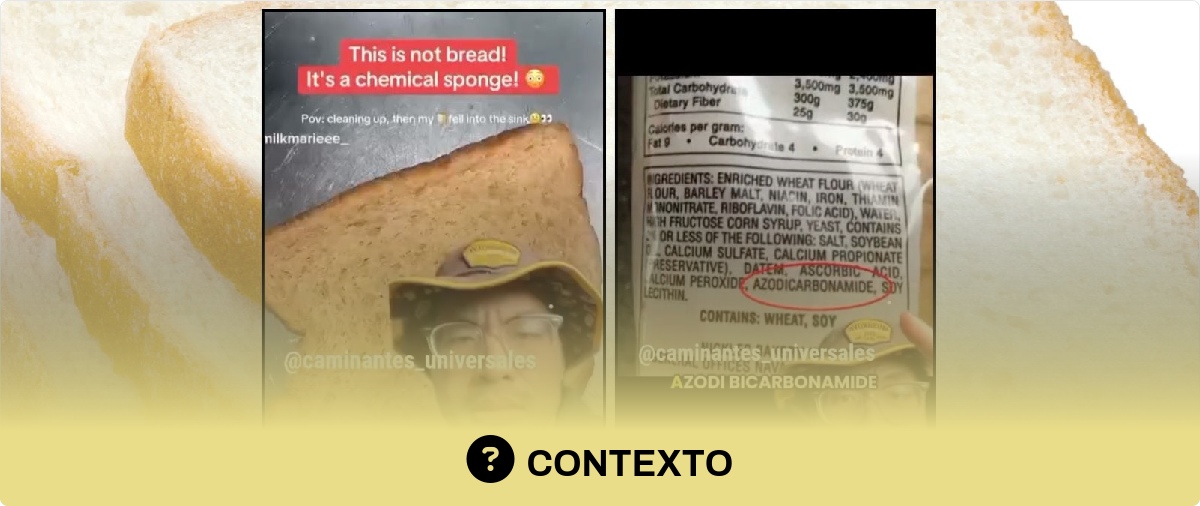 Contexto sobre la azodicarbonamida en el pan: en EEUU está autorizada ...