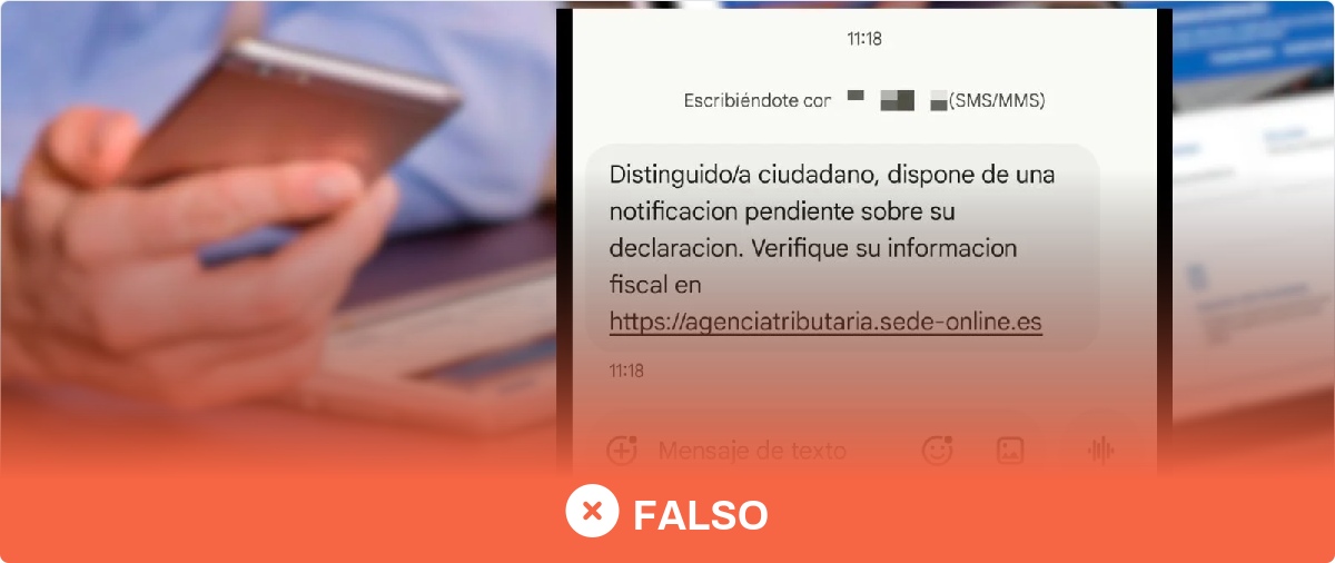 No, la Agencia Tributaria no está enviando este SMS indicando una "notificación pendiente" sobre la declaración de la renta: es ‘phishing’