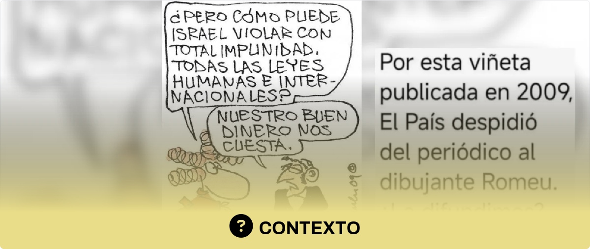 Qué sabemos de que El País despidiese al dibujante Romeu en 2009 por una viñeta relacionada con Israel