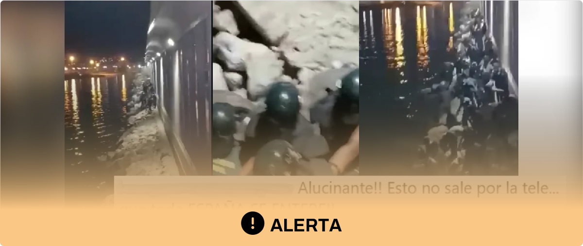 Cuidado con esta grabación de un grupo de migrantes lanzando piedras a agentes de la Guardia Civil: es de junio de 2021