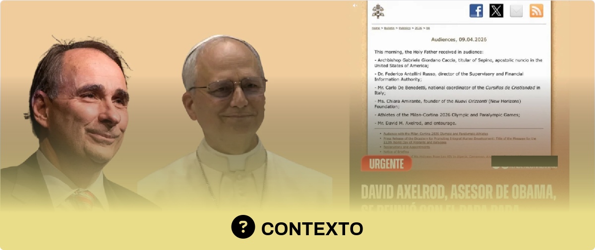 Qué sabemos sobre el motivo de la reunión entre el papa León XIV y David Axelrod, exasesor de Obama, el 9 de abril de 2026