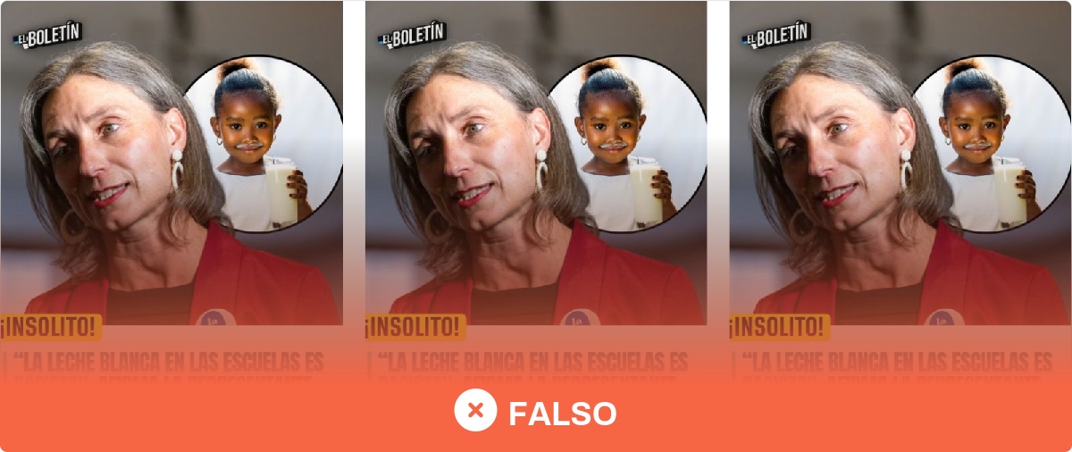 No, la representante demócrata de Oregon, Maxine Dexter, no dijo que la "leche blanca en las escuelas es racista"