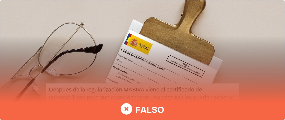 No, el certificado de vulnerabilidad para la regularización no concede a los inmigrantes prioridad en el acceso a ayudas sociales o "casa gratis": este documento solo es válido para este trámite