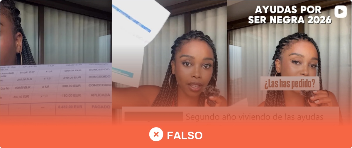 El video de una chica que afirma recibir 8.000€ en ayudas por "ser negra": ella dice que es "humor" y no existen las supuestas ayudas que menciona