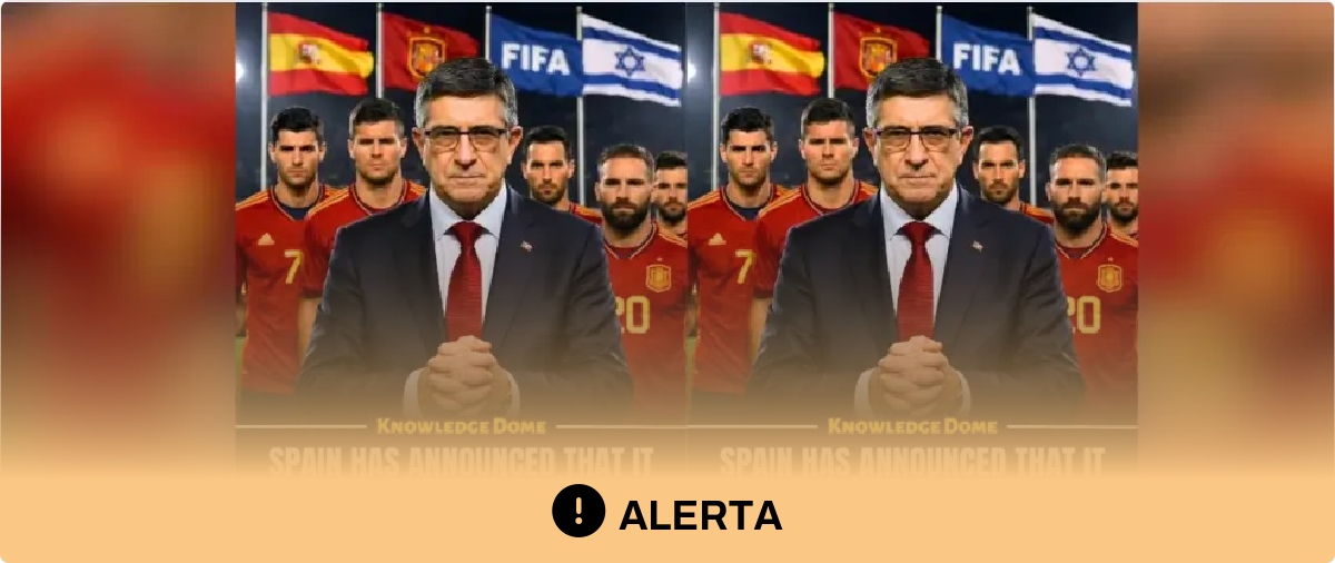 La imagen que dice que España ha anunciado que boicoteará el mundial si Israel participa: no hay rastro de ningún anuncio y ese país no se ha clasificado