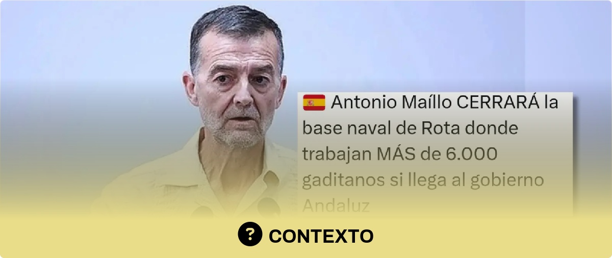 Qué ha dicho y qué no Antonio Maíllo sobre el supuesto cierre de la base naval de Rota