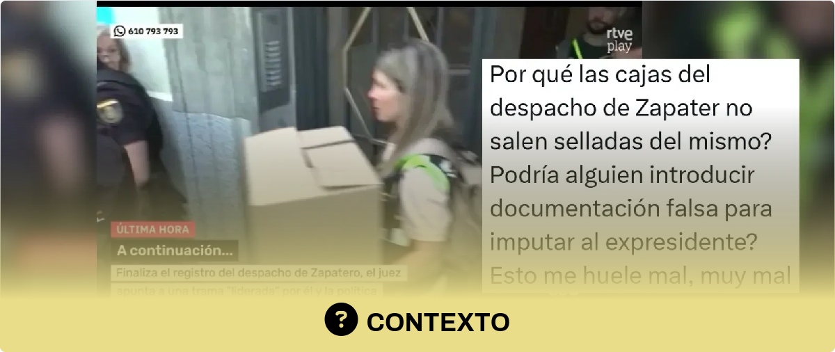 Qué sabemos sobre las cajas que han sacado del despacho de Zapatero "sin precintar" y supuestamente "incumpliendo la ley de Enjuiciamiento Criminal y la jurisprudencia del Supremo"