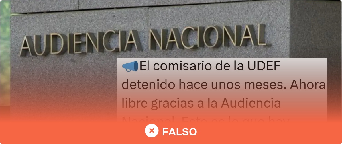 No, la Audiencia Nacional no ha dejado libre a 28 de mayo de 2026 al comisario de la UDEF al que detuvo en noviembre de 2024: la investigación sigue abierta y el 19 de mayo testificó