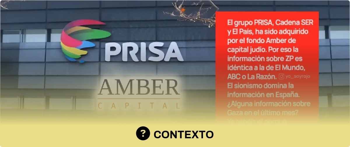 Qué sabemos de que Amber Capital haya comprado el Grupo Prisa: es el principal accionista desde 2018 y El País y la SER sí escriben sobre Gaza