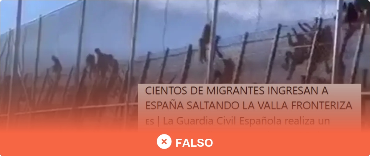 No, este vídeo no es de un salto a la valla de Melilla el 29 de mayo de 2026: es de 2022