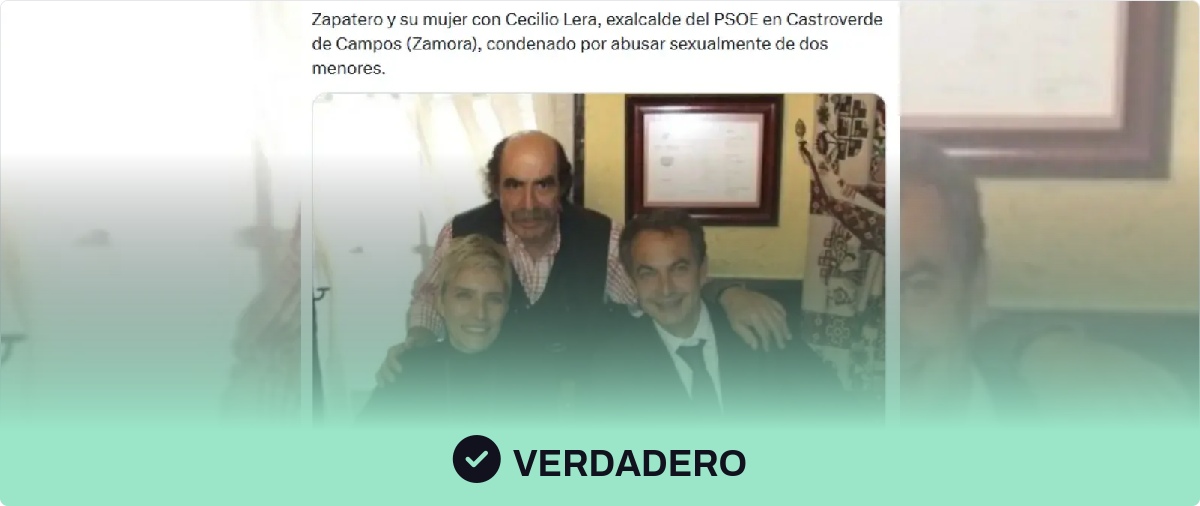 Sí, Zapatero comió más de una vez con Cecilio Lera, exalcalde socialista condenado más tarde por abuso de menores, entre otros delitos, y quien se refería a él como su "amigo"