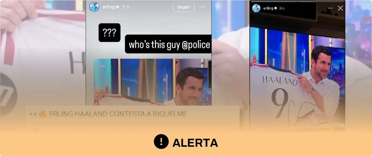 Cuidado con la “historia de Instagram de Haaland” diciendo que no sabe quién es Enrique Riquelme: circulan distintas versiones de las que no hay rastro en su perfil oficial
