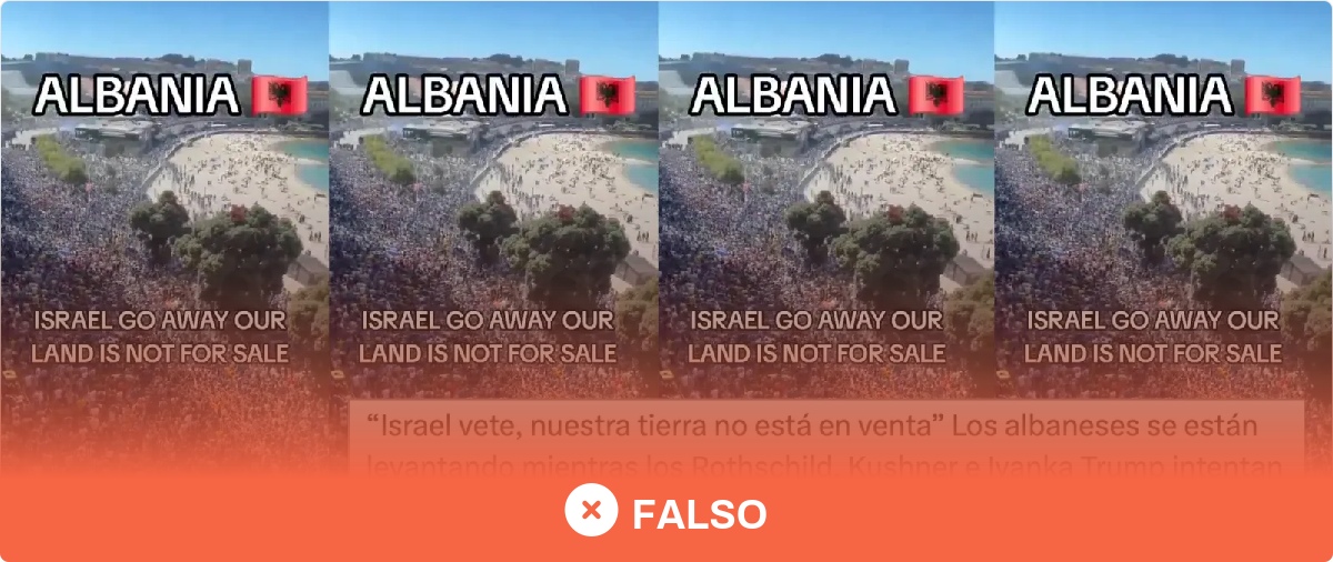 No, no es una manifestación en Albania por un proyecto turístico vinculado a la familia Trump: es la celebración en A Coruña (España) por el ascenso a primera división del Dépor
