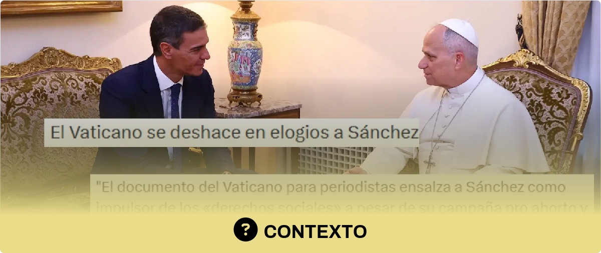 Qué sabemos del documento entregado por El Vaticano a los periodistas para la visita del papa a España en el que “se ensalza” a Sánchez
