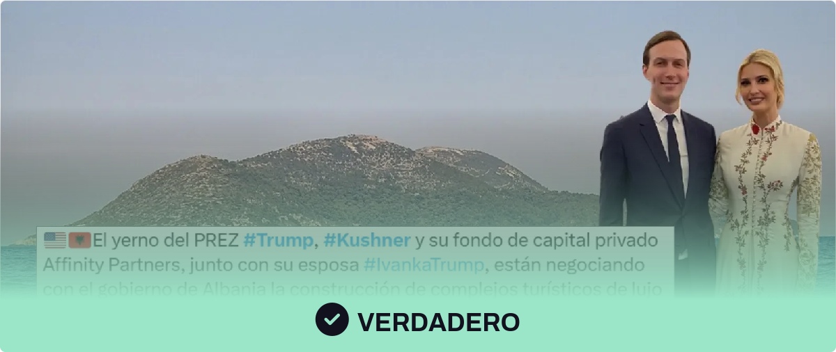 Sí, la hija y el yerno de Donald Trump tienen un proyecto turístico de lujo en una isla de Albania