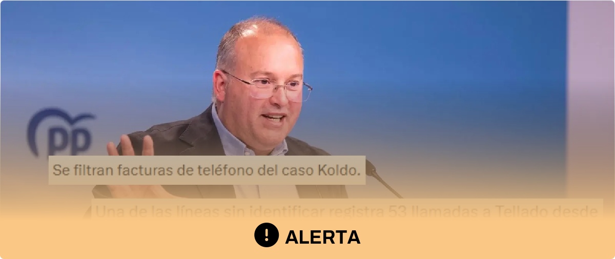 Cuidado con los contenidos que hablan de 53 llamadas entre Tellado y Koldo: no hay rastro y el secretario general del PP niega conocer al exasesor de Ábalos